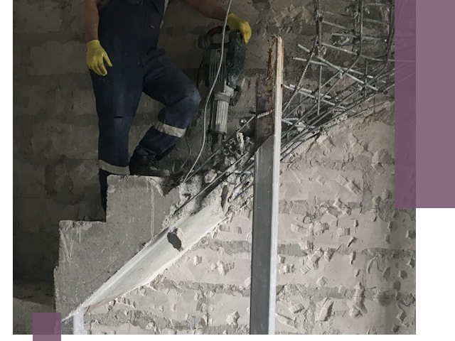 Демонтаж металлических и бетонных лестниц в Прокопьевске