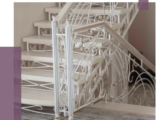Изготовление кованых лестниц на заказ в Прокопьевске от 87865 руб. | ПРОЛЁТ-Прк