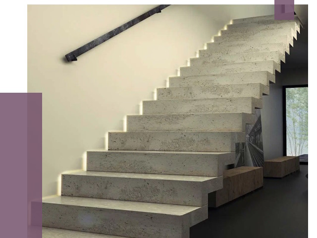 Облицовка бетонных лестниц в Прокопьевске от 4652 руб/м2