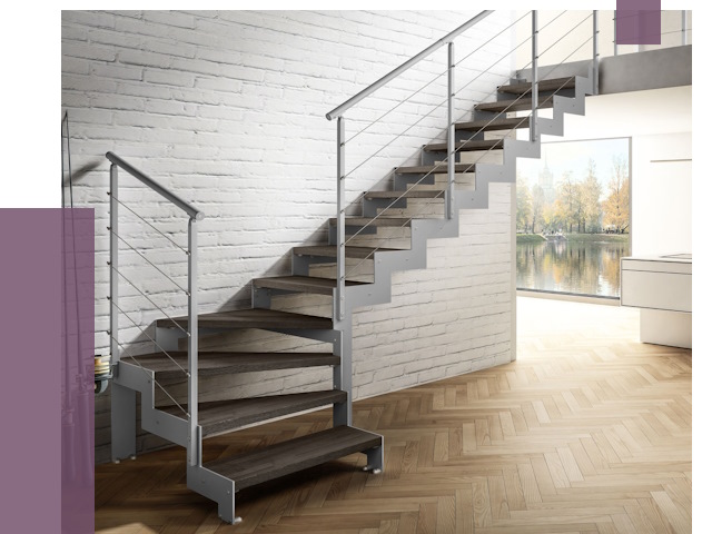 Г-образные лестницы под ключ в Прокопьевске от 37472 руб. | ПРОЛЁТ-Прк