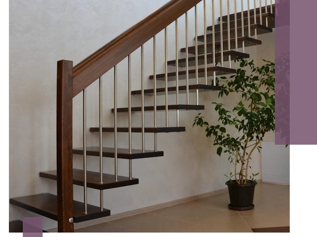 Лестницы на больцах под ключ в Прокопьевске – изготовление и монтаж