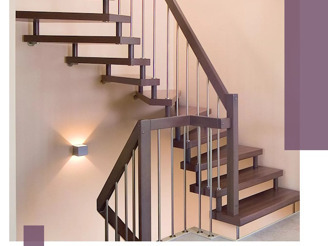 Изготовление лестниц на больцах в Прокопьевске под ключ