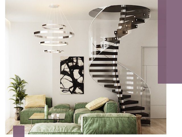 Лестницы для двухуровневой квартиры в Прокопьевске — изготовление и монтаж