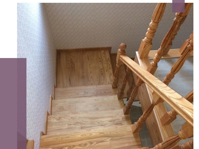 Сосновые лестницы в Прокопьевске под ключ от 8166 руб.  | ПРОЛЁТ-Прк