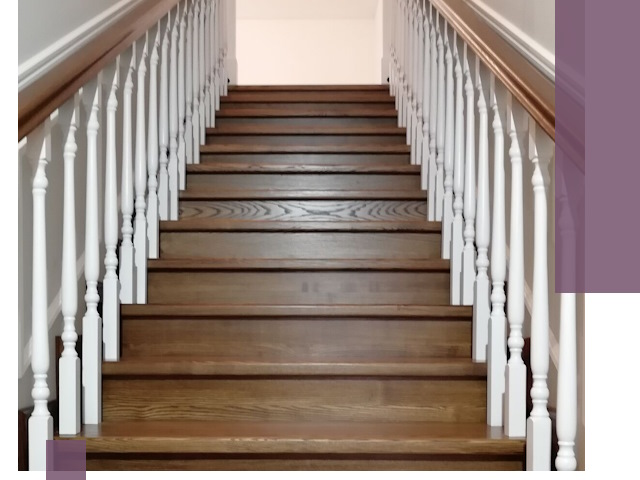 Лестницы из ясеня на заказ в Прокопьевске — изготовление и монтаж