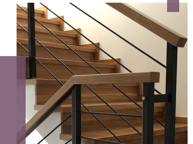 Обшивка металлической лестницы деревом в Прокопьевске от 4393 руб.