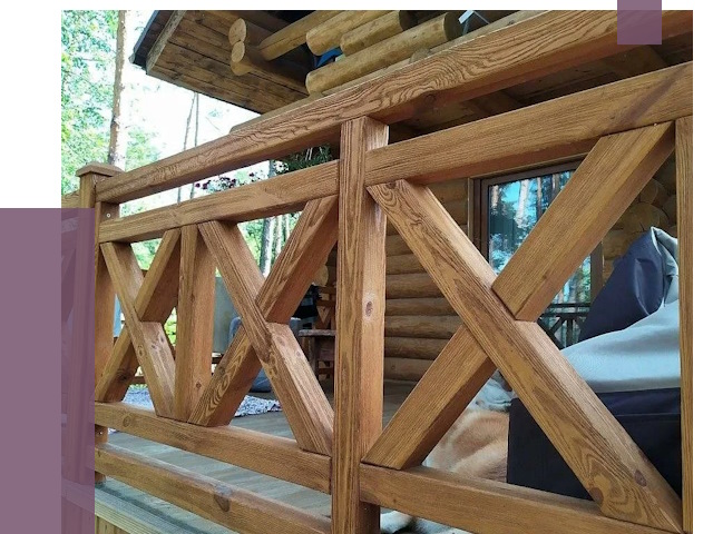 Деревянные перила под ключ в Прокопьевске от 7753 руб. 