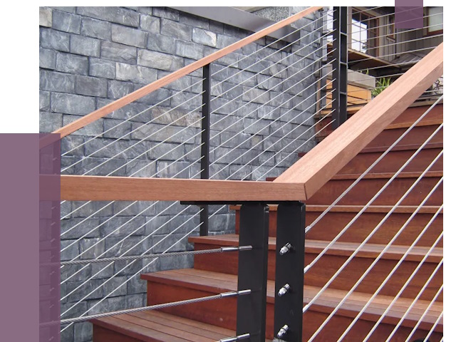 Тросовые перила под ключ в Прокопьевске от 7856 руб.