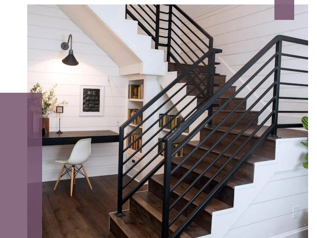 Перила для лестницы в доме в Прокопьевске от 7494 руб. — ПРОЛЁТ-Прк