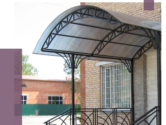 Металлические навесы и козырьки в Прокопьевске от 12921 руб.