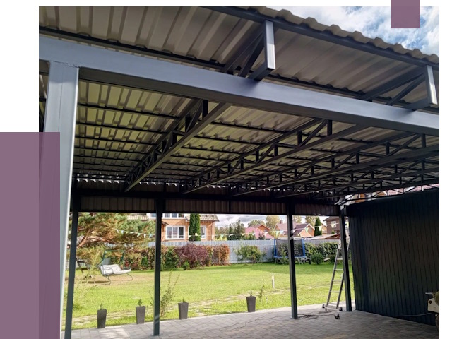 Монтаж навесов в Прокопьевске от 7443 руб. — установка навеса | ПРОЛЁТ-Прк