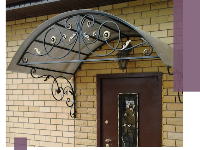 Изготовление козырьков из металла под ключ в Прокопьевске