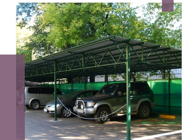 Навесы для парковки в Прокопьевске от 81145 руб. заказать | ПРОЛЁТ-Прк