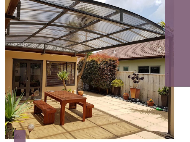 Навесы во двор под ключ в Прокопьевске — изготовление и монтаж