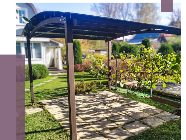 Навесы для дачи в Прокопьевске от 12870 руб. под ключ — ПРОЛЁТ-Прк