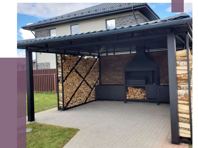 Навесы для барбекю в Прокопьевске от 12870 руб. под ключ | ПРОЛЁТ-Прк