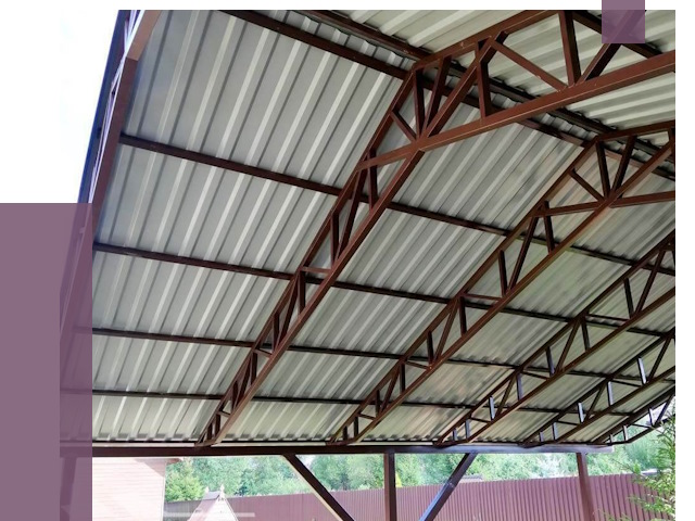 Навесы из профнастила в Прокопьевске от 7443 руб. | ПРОЛЁТ-Прк