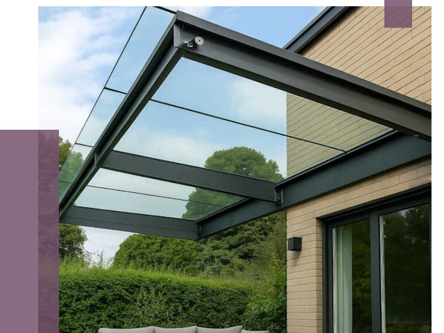 Стеклянные навесы и козырьки в Прокопьевске от 12404 руб.