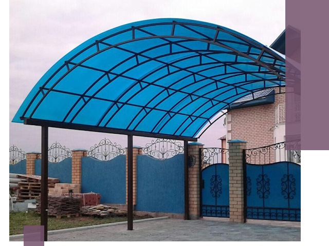 Арочные навесы под ключ в Прокопьевске — изготовление и монтаж