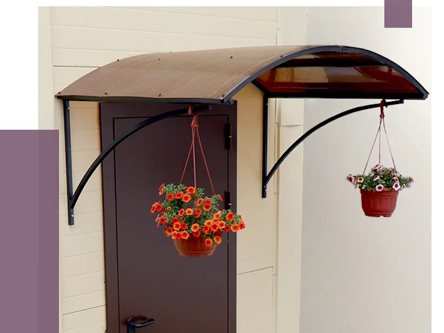 Козырьки над входом в Прокопьевске от 14989 руб.  | ПРОЛЁТ-Прк