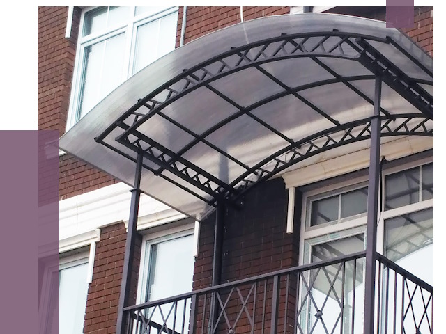 Козырьки над балконом в Прокопьевске от 8735 руб. | ПРОЛЁТ-Прк