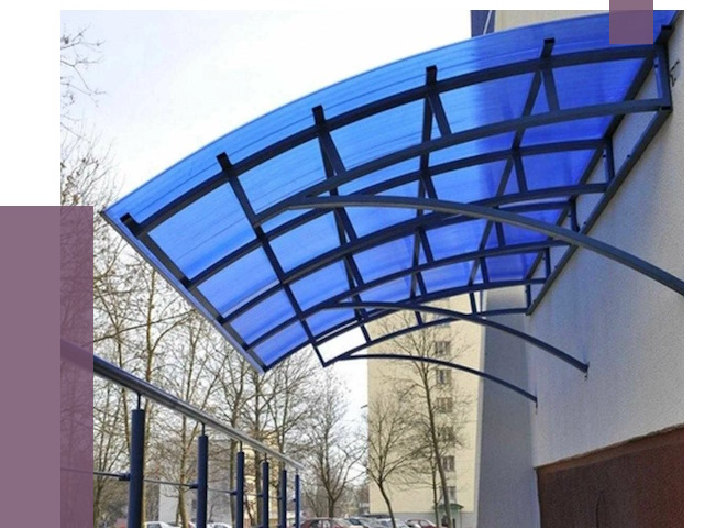 Козырьки из поликарбоната в Прокопьевске от 4342 руб. под ключ | ПРОЛЁТ-Прк