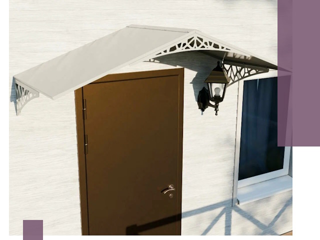 Металлические козырьки на входы и террасы в Прокопьевске