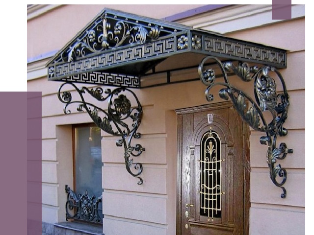 Кованые козырьки в Прокопьевске под ключ от 12870 руб. — ПРОЛЁТ