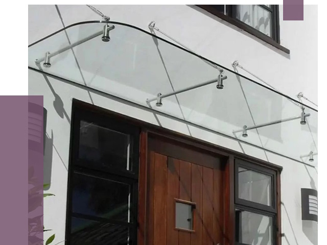 Стеклянные козырьки в Прокопьевске от 19123 руб. | ПРОЛЁТ-Прк